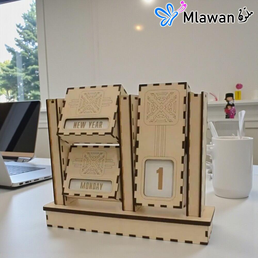 4923 wooden perpetual flip calendar