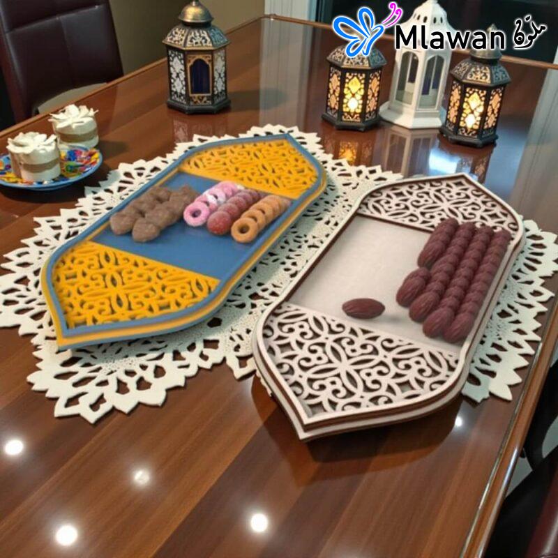 Ramadan serving tray dates sweets acrylic moon.