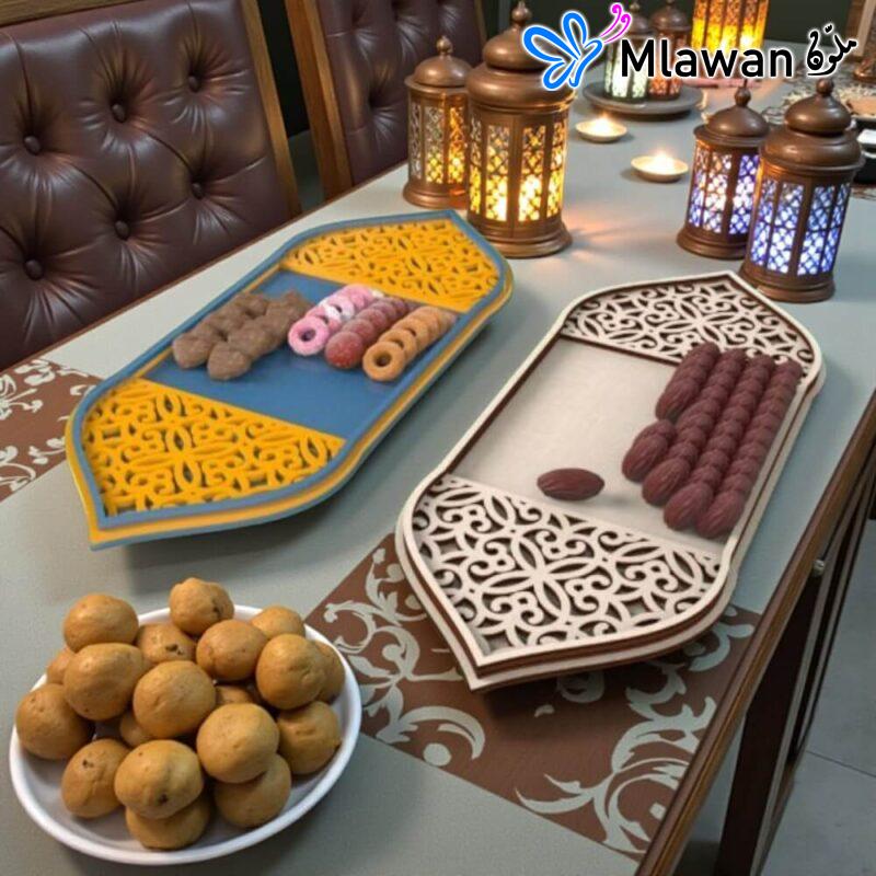 Ramadan moon serving tray