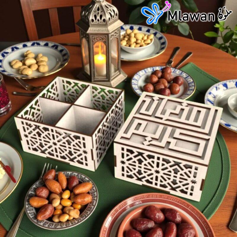 Ramadan gift box islamic pattern wooden