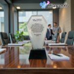 Crystal award elegant recognition