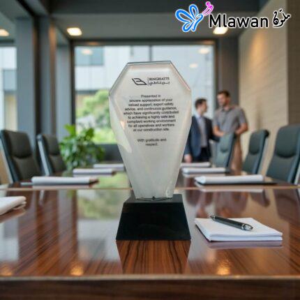 Crystal award elegant recognition