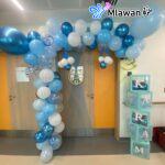 Welcome Baby Boy Personalized Balloon Arch Hospital