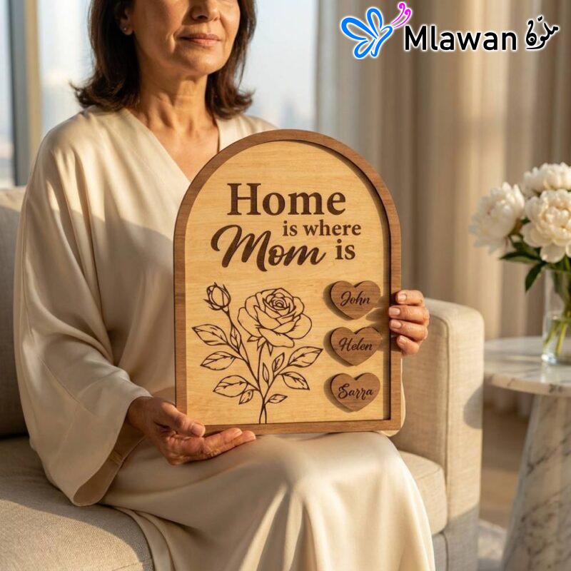 Personalized Mom wooden plaque