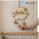 Wooden cloud star keepsake