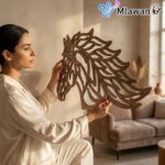 Handcrafted Elegant Wooden Horse Head