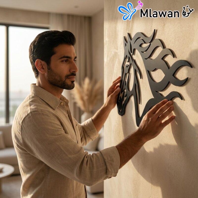 Elegant Black Wooden Horse Head