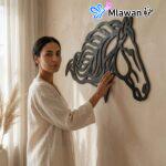 Elegant Wooden Horse Head Wall Art