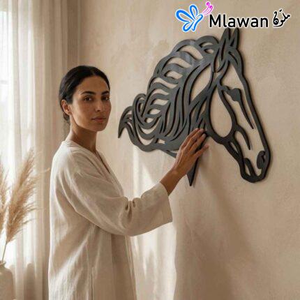 Elegant Wooden Horse Head Wall Art