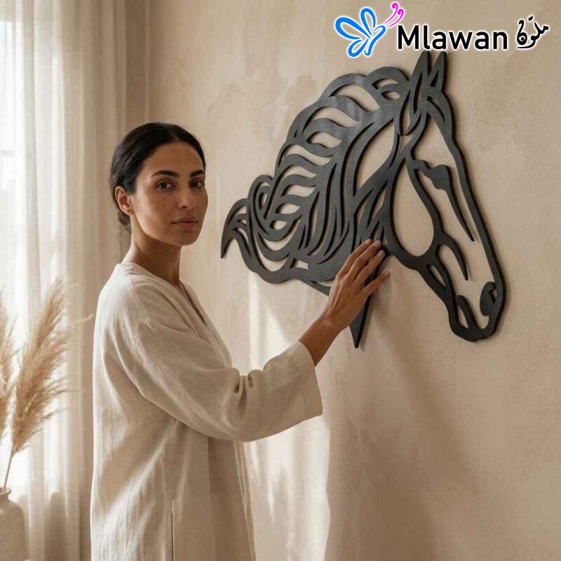 Elegant Wooden Horse Head Wall Art