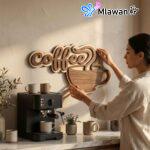 coffee sign wooden wall art for cozy kitchen