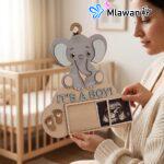 Baby elephant cloud ultrasound frame