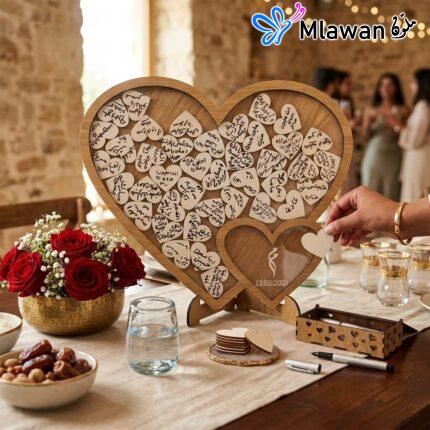 Personalized Wooden Heart Guest Book