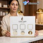 Modern display stand QR code social media business