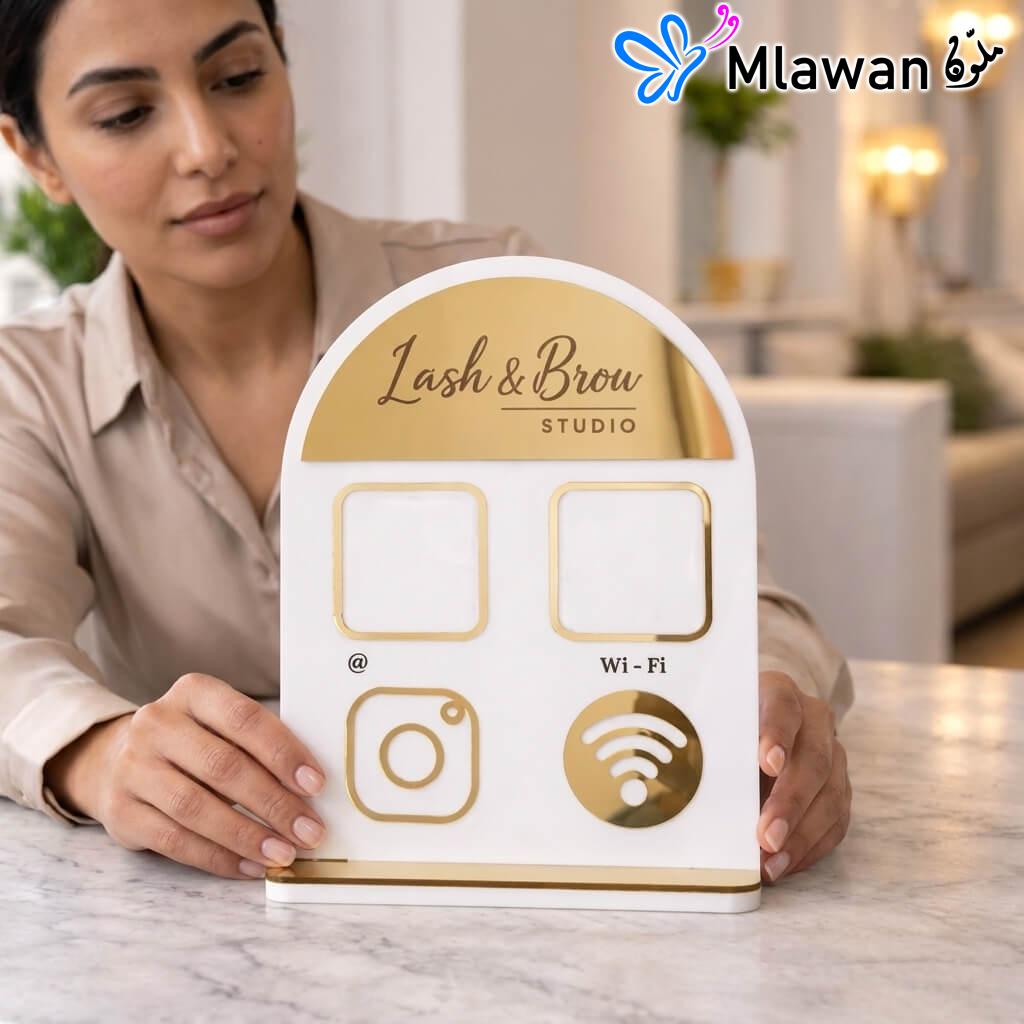 Acrylic Social Media QR Stand