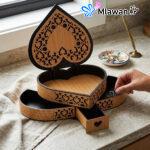 Wooden Heart Jewelry Box