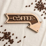 Coffee Corner Sign Arrow Kitchen Decor