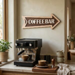 Wooden Coffee Corner Bar Sign