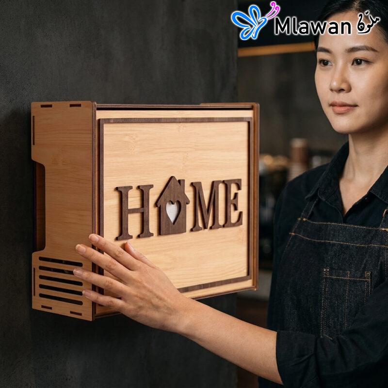 Elegant wooden router box