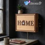 Elegant wooden router box decorative home design solution