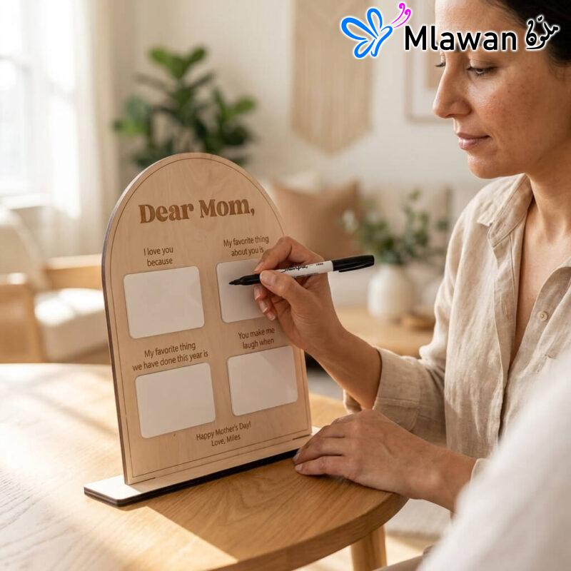 لوحة ملاحظات خشبية هدية عيد أم مميزة