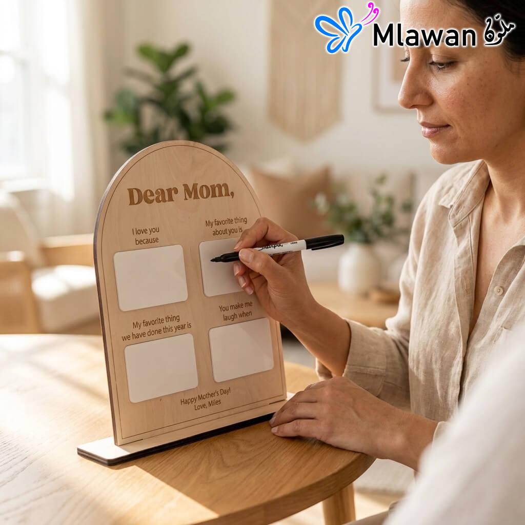 لوحة ملاحظات خشبية هدية عيد أم مميزة
