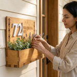 Personalized house number sign