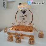 Engagement gift with diamond and personalized mini boxes