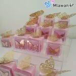 Customizable mini clear acrylic box for baby shower