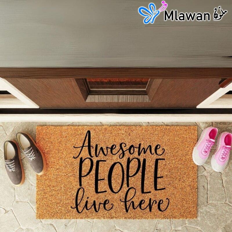 Awesome People Live Here Mat