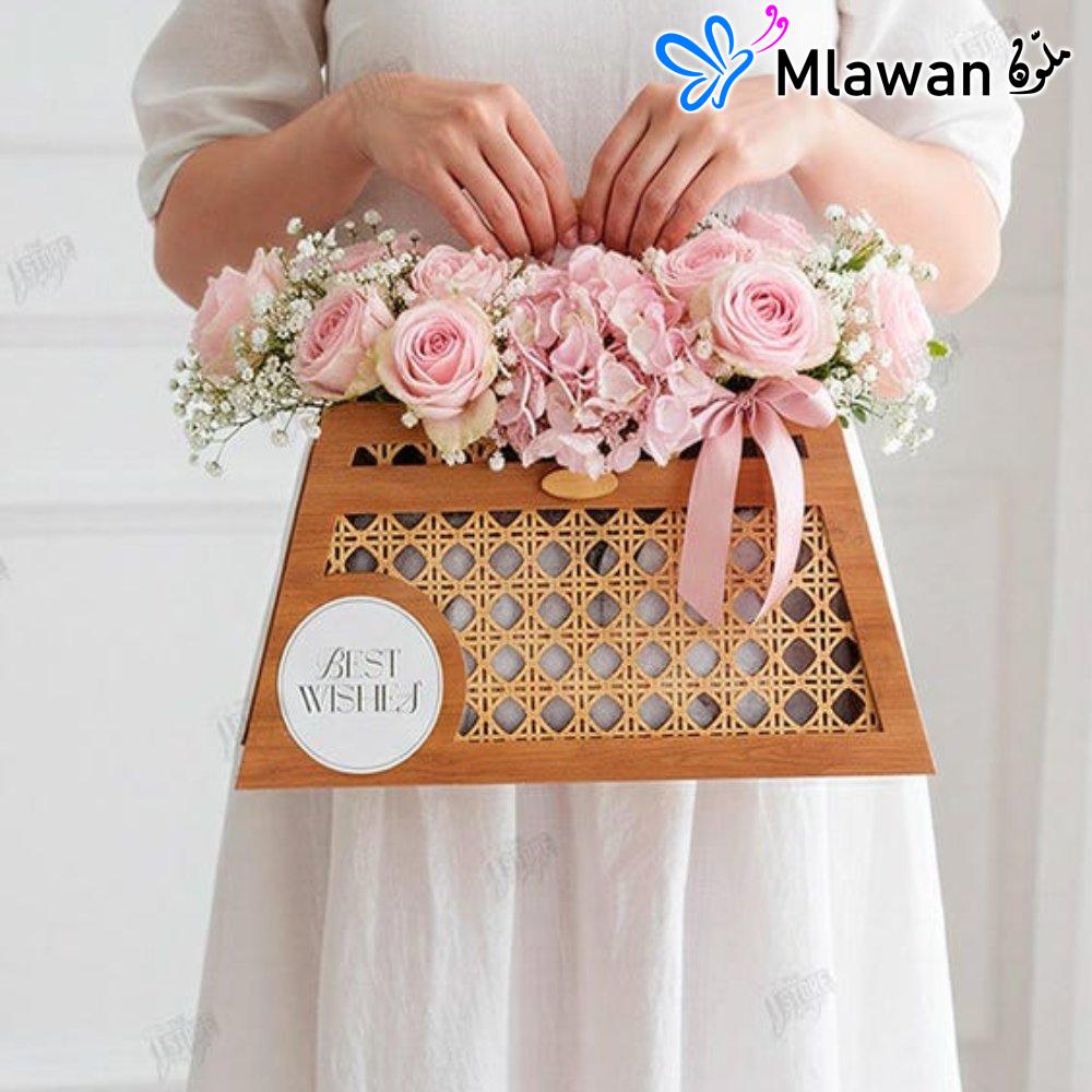 ASNE001-1.jpg Rustic 3D flower basket purse gifts