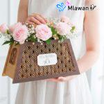 Flower Purse Basket Holder Gift BoxMother's Day flower purse giftValentines wedding flower basket holder