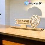 Personalized doctor desk name plate with heart design