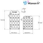 Wooden earring display stand jewelry retail