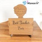 Best Teacher Ever engraved in English