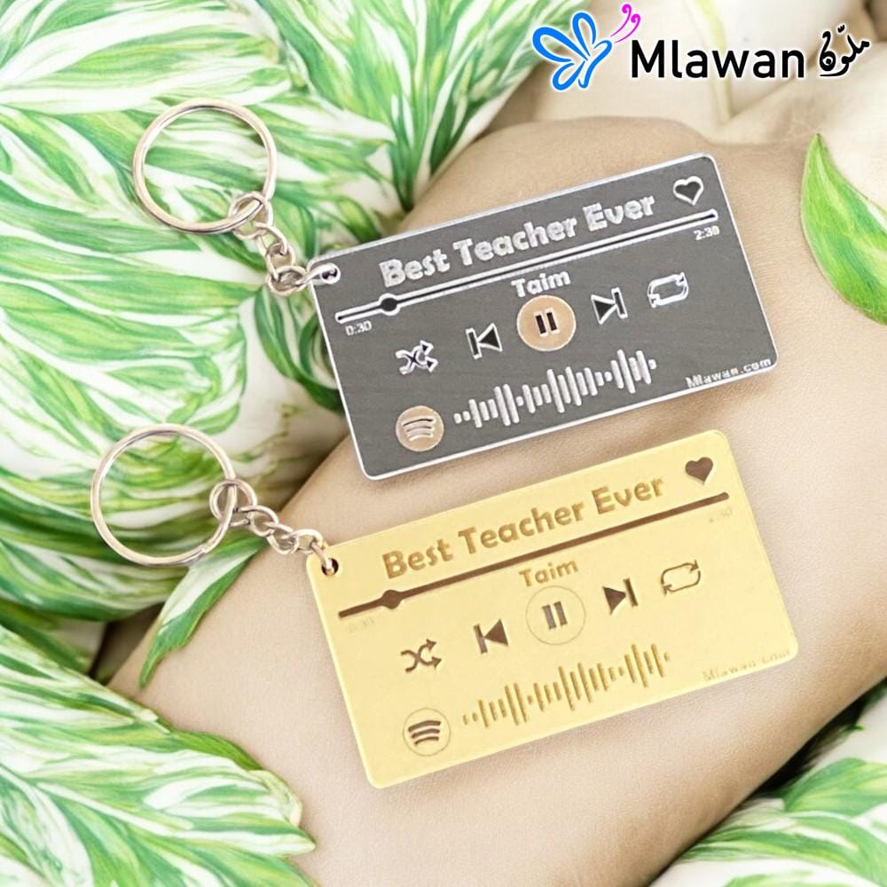 Teacher Day Keychain with "Spotify Code" for personalized kid’s appreciation song Teacher Day Keychain with "Spotify Code" for personalized kid’s appreciation song