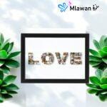 Personalized love photo collage frame for anniversaries and weddings