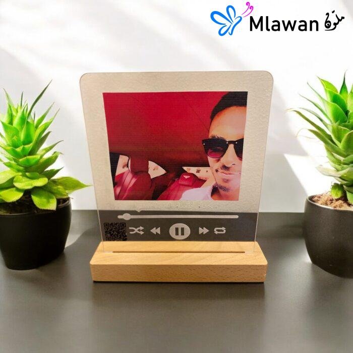 Custom Acrylic Music Plaque with Spotify QR Code for Personalized Gifts