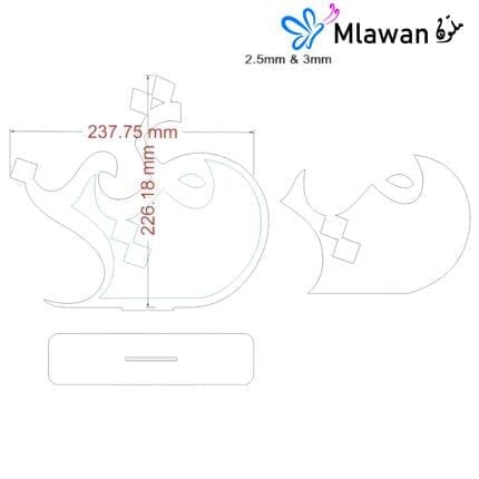 Wooden Memento with Leather Logo for Awards