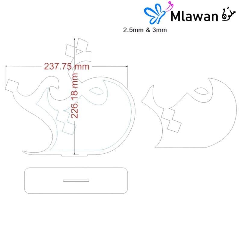 Wooden Memento with Leather Logo for Awards