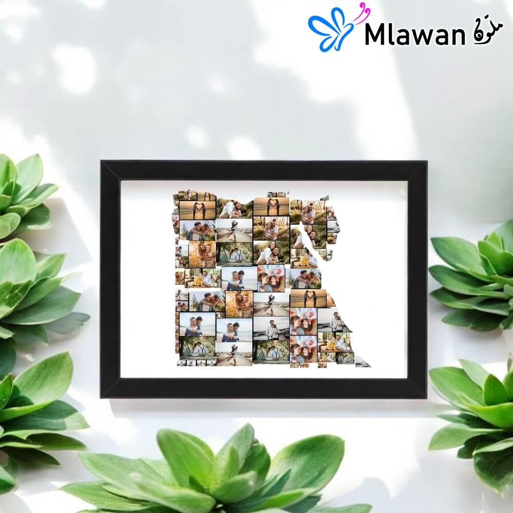 Egypt map photo collage frame showcasing cherished memories Egypt map photo collage frame showcasing cherished memories