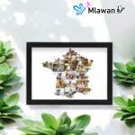 Custom France map photo collage frame showcasing cherished memories