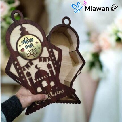 wooden lantern storage box for Ramadan and Eid