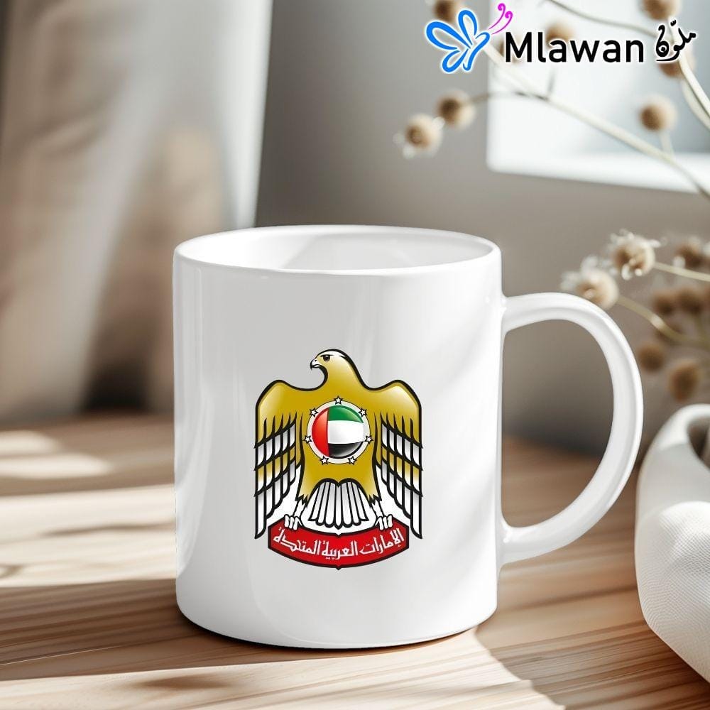 Ceramic coffee mug with UAE emblem Ceramic coffee mug with UAE emblem